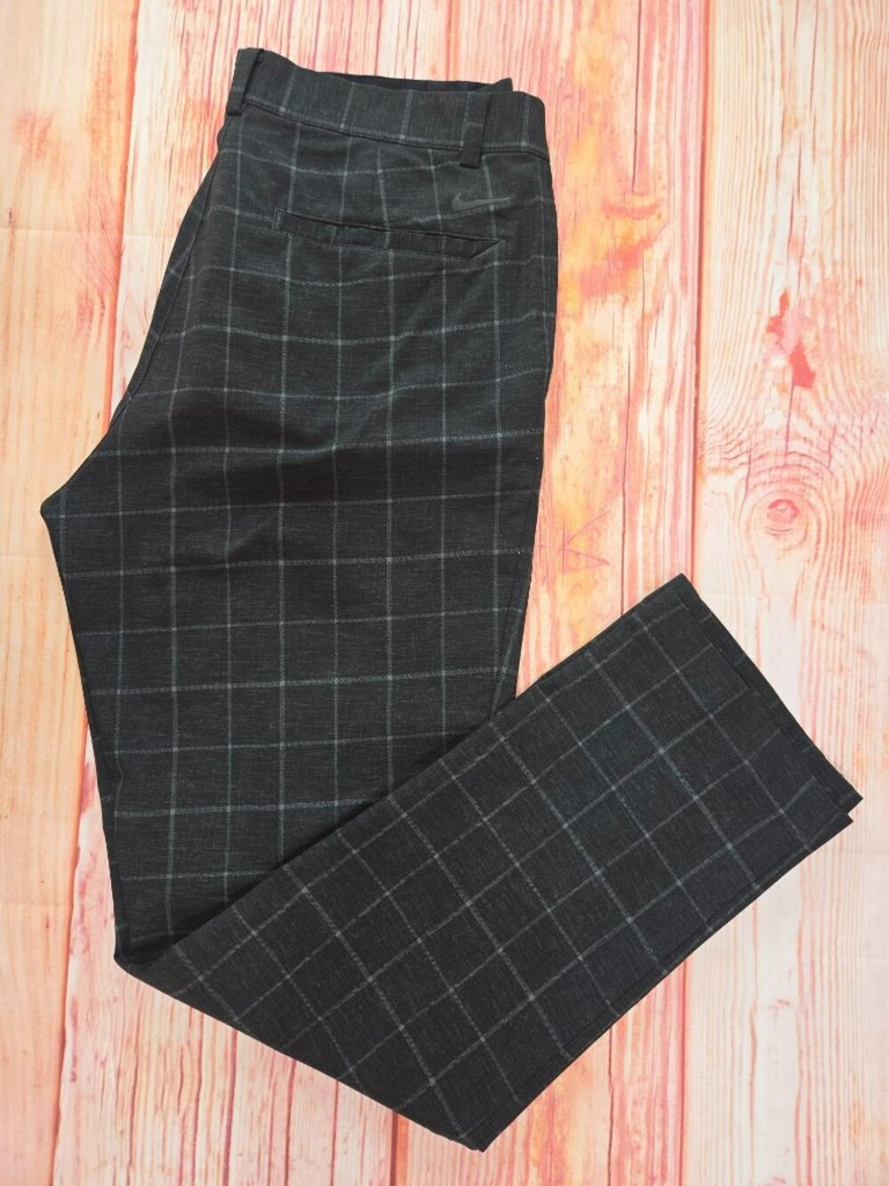 Nike Golf Mens Charcoal Check Dri-Fit Pants 32x30